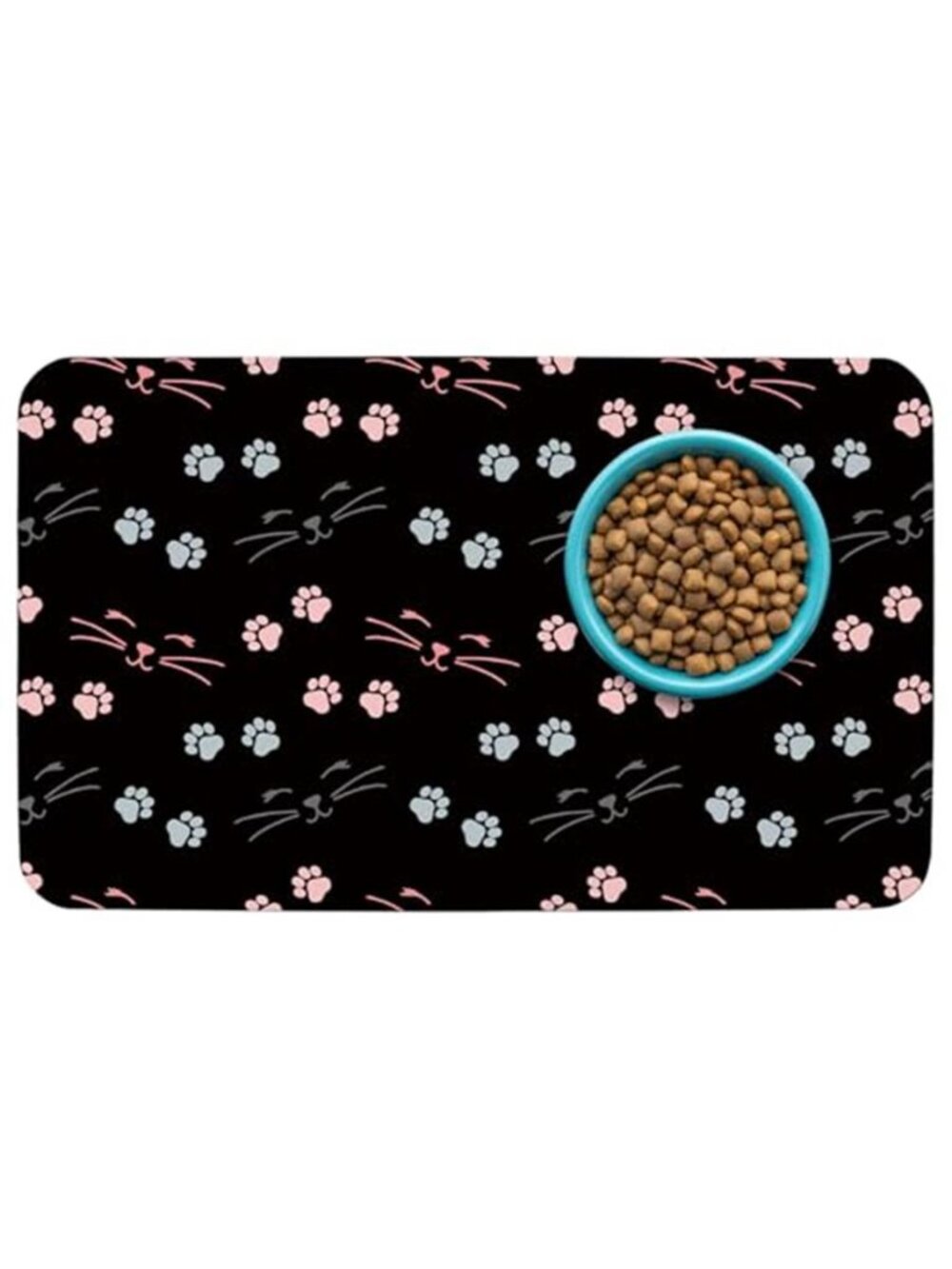 Cat and Dog Bowl Mat for Food and Water 12"×20" Quick Dry Absorbent
